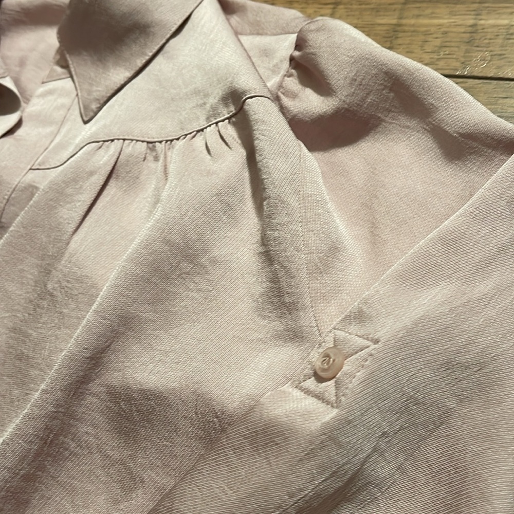 Express Button Down Light Pink Size Xxs - image 3